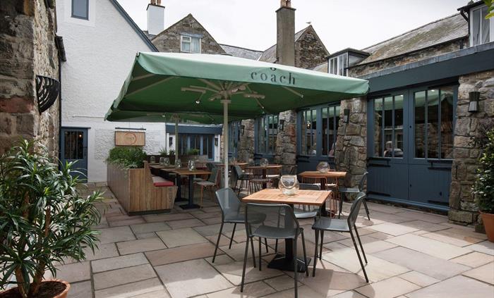 Outside seating area.